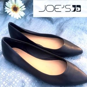 JOE’S JEANS | Black Leather Flats